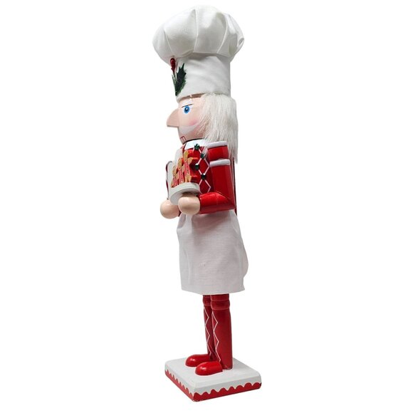 Gingerbread Peppermint Candy Cane Baker Christmas 15" Nutcracker - Picture 4 of 5